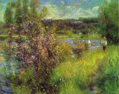 Pierre Renoir The Seine at Chatou Norge oil painting art
